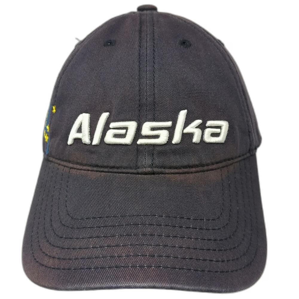 Arctic Circle Enterprises Alaska 49th State Map Blue Baseball Cap One Size Hat